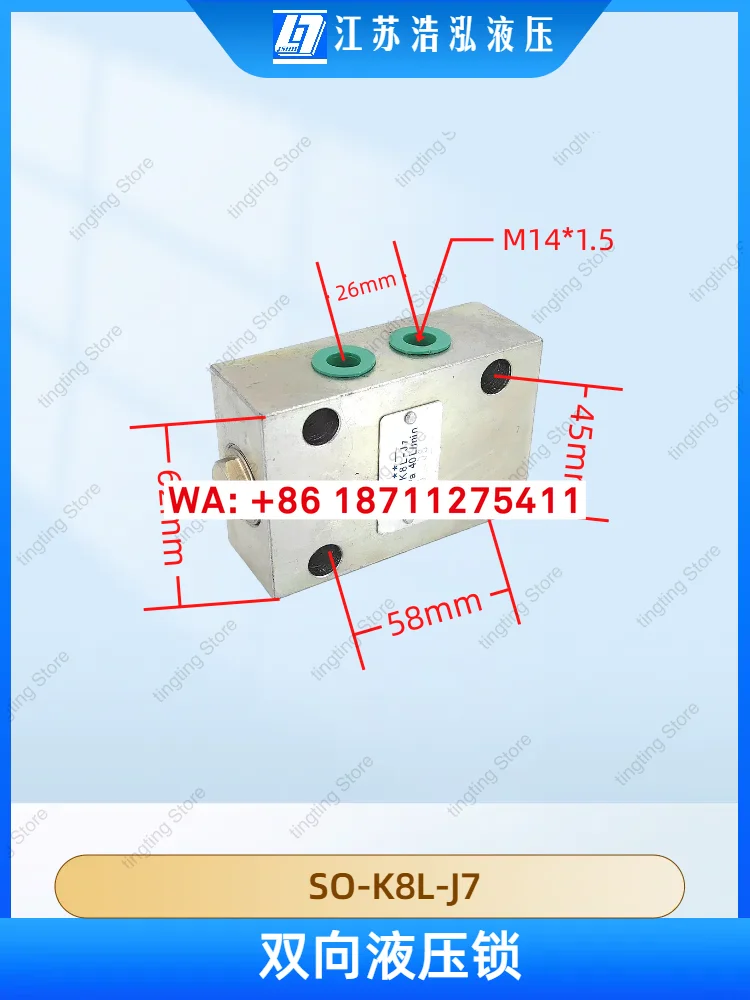 Bidirectional hydraulic lock plate hydraulic lock bidirectional oil cylinder