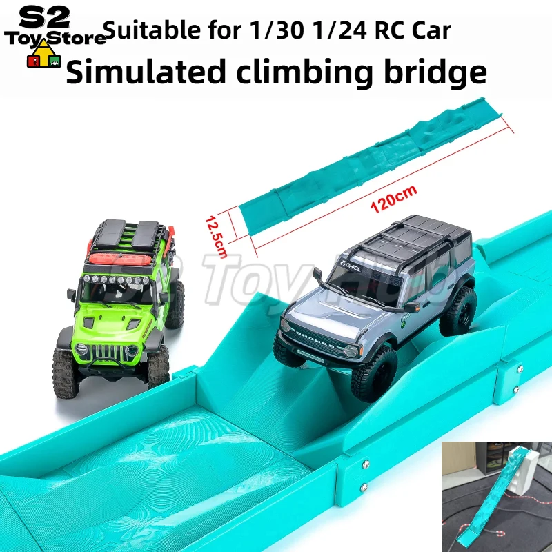 RC Crawler Bridge Obstacle Ramp For 1/24 1/30 SCX30 RC Model Car Climbing Off Road Racing Scene 120cm Long Accessory