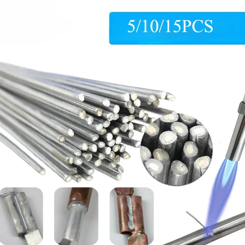 5/20Pcs 1.6-3.2mm No Need Solder Powder Aluminum Welding Rod Brazing Low Temperature Tin Solder Wire Soldering Rod Tool Kit