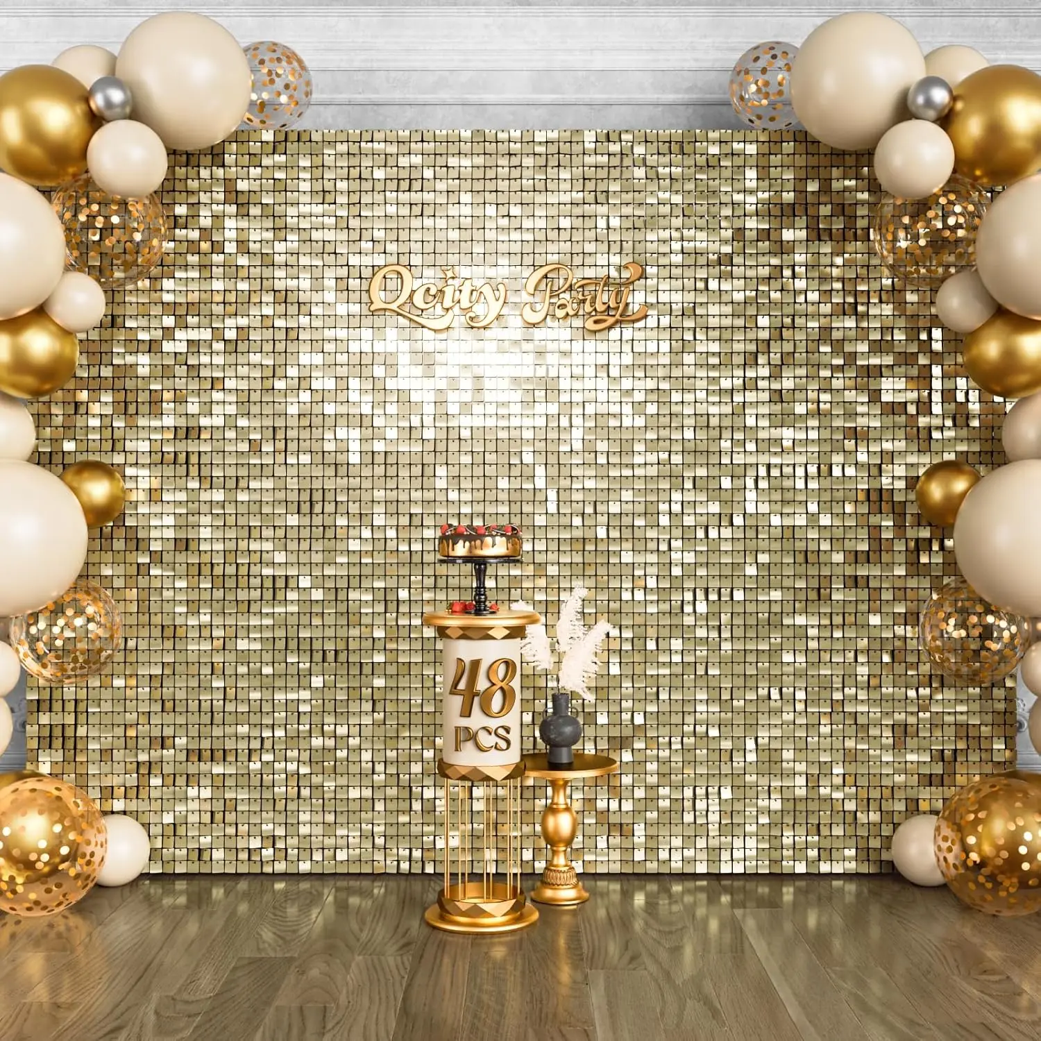 

18pcs/36pcs Shiny Sequin Decoration - Photobooth Props for Party Events, Wind-Activated 3D Reflective, Suitable for Wedding Back