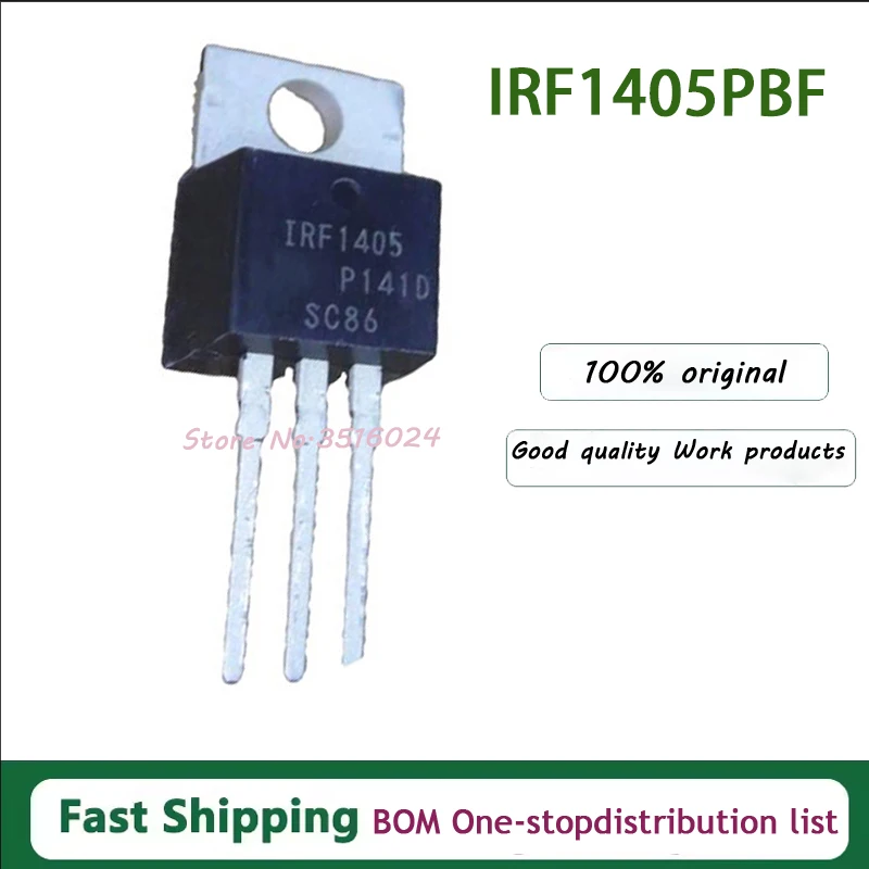 10PCS/lot  IRF1405 IRF1405PBF  TO-220 55V 160A  100% NEW