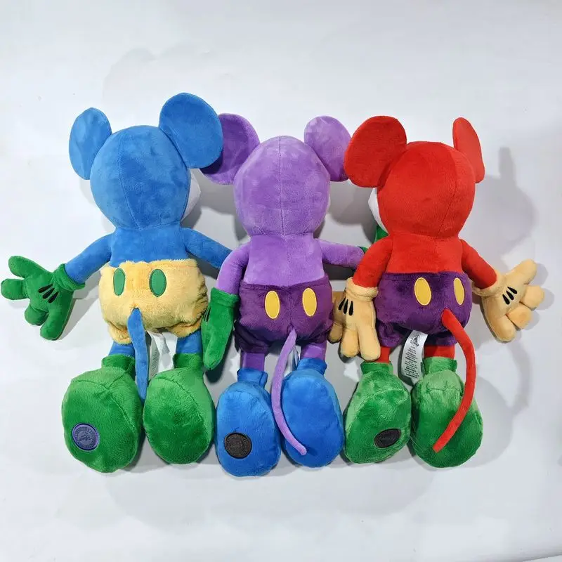 디즈니 45cm 크리스마스 색상 미키 마우스 인형 봉제 인형 특별 버전 미키 봉제 인형 인형 어린이를위한 생일 선물