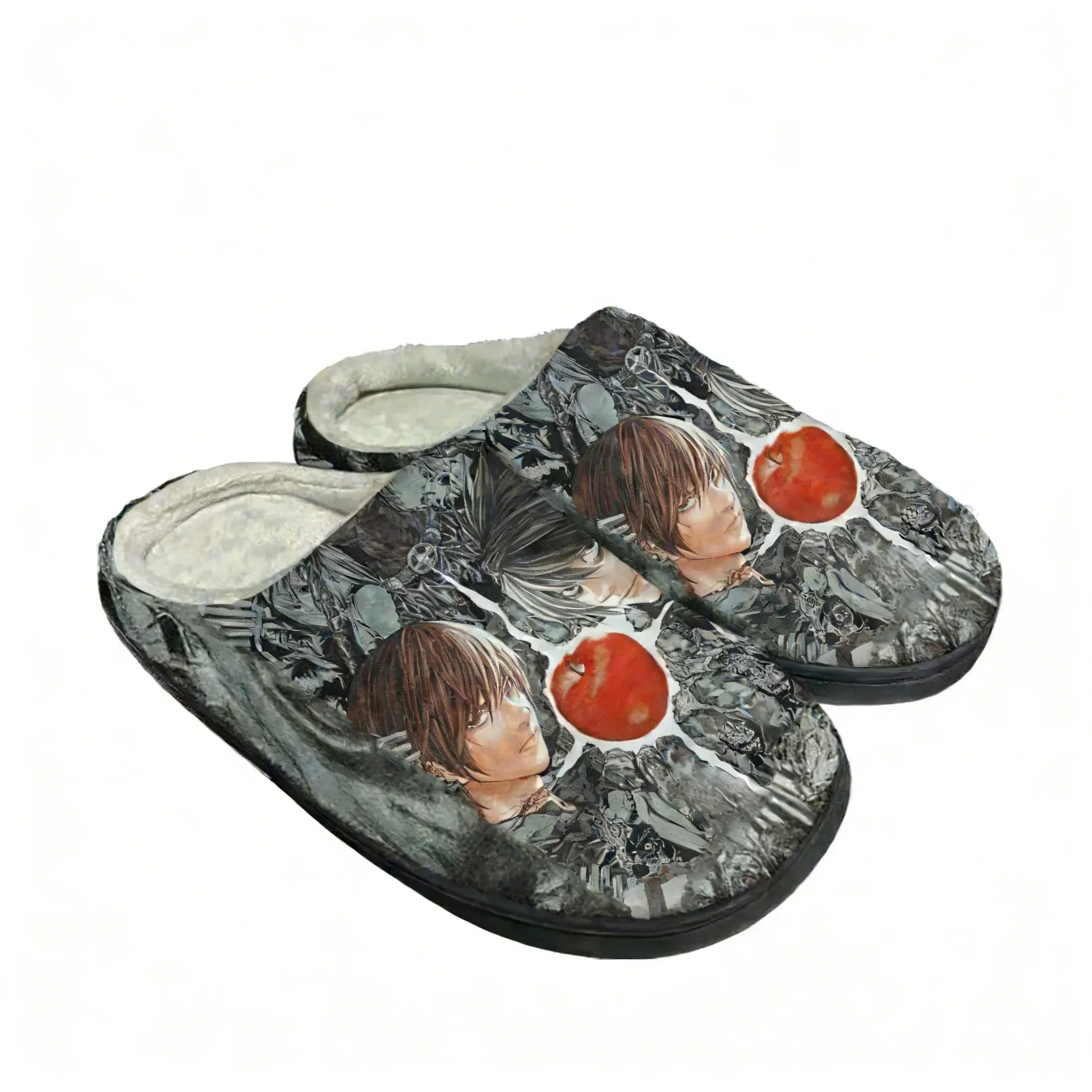 

Japan Anime DEATH NOTE Home Cotton Custom Slippers Mens Womens Plush Bedroom Casual Keep Warm Shoes Thermal Slipper