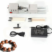 Mini Bench Lathe Ball Polishing Machine Metal Wood Lathe 100W for Handmade, Buddha Beads, Small Accessories