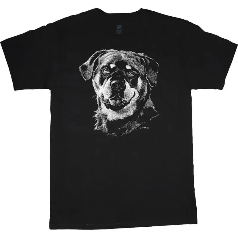 Rottweiler T Shirt Dog Breed Portrait Face Men'S Person
