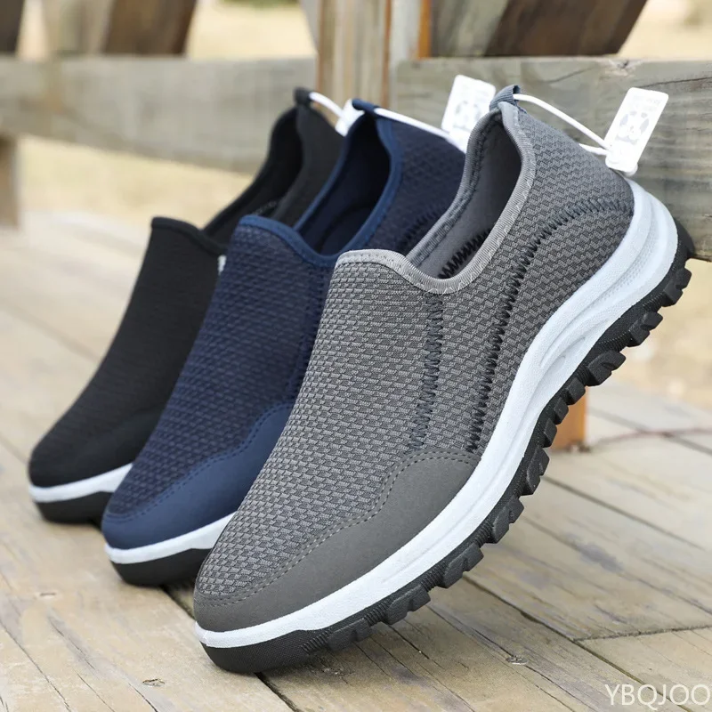 2022 summer casual men\'s shoes loose light and breathable slip-on slip-on shoes casual mesh fashion men\'s shoes