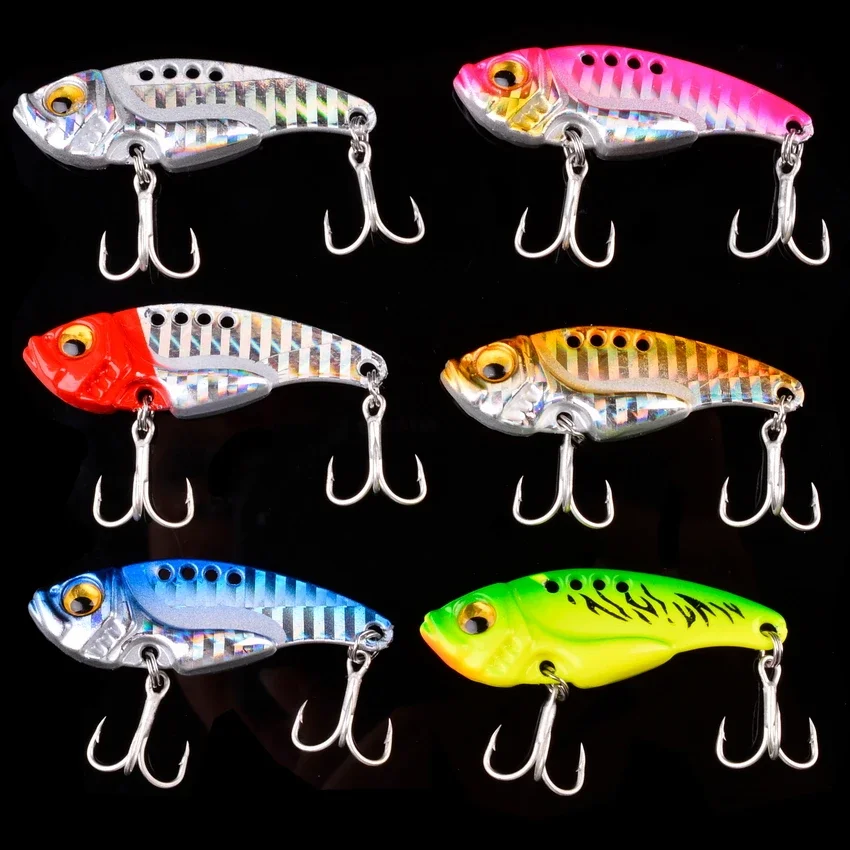 16 Pcs Metal VIB 7g-10g-15g Fishing Lure Set Vibration Spoon Spinner Lures Crankbait Bass Artificial Hard Bait Blade VIB Tackle