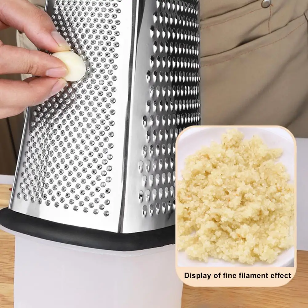 

Cheese Vegetable Cutter Professional Cheese Grater Stainless Steel Box Grater with Container for Cheese Vegetables Ginger