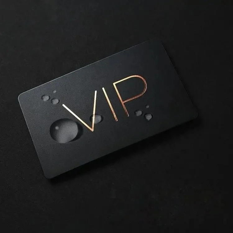 Custom Black PVC Card Custom Printing Matte Gloss Plastic VIP Membership Business Thank You Invitation Cards CR80 Size