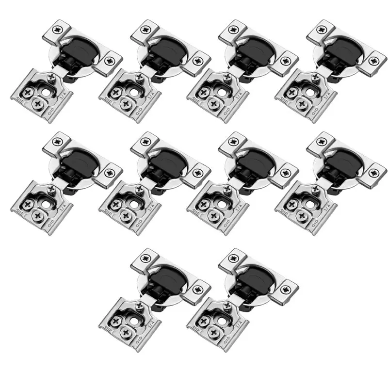 

ABKO-Soft Close Hinges 10 Pack For Kitchen Cabinets, 3/4 Inch Stainless Steel Concealed Overlay Hinge