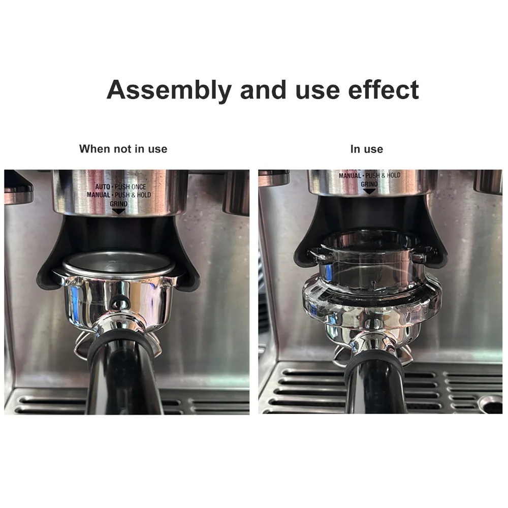 54mm Diameter Dosing Funnel No Spill Design Handle Tool Espresso Dosing Funnel Powder Spreading Parts Accessories