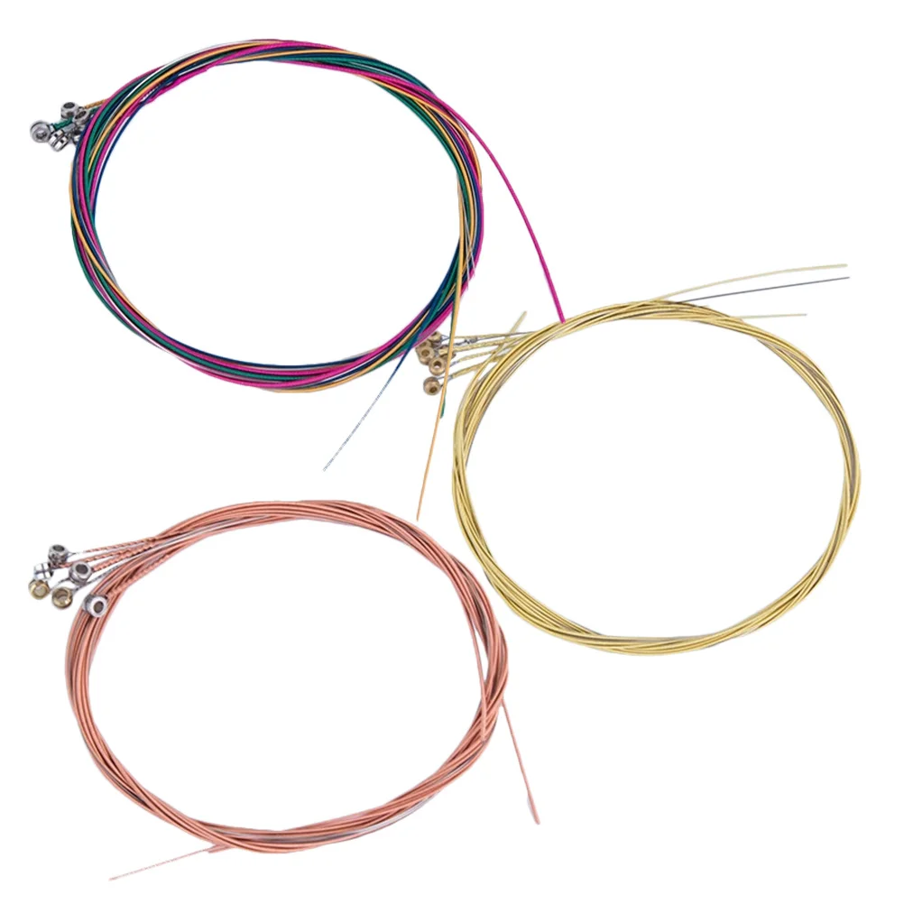 

3 Sets Colorful Strings For Classical Acoustic Folk Guitar Soft Durable Replacement Kit Portable Strings For Acoustic Guitar