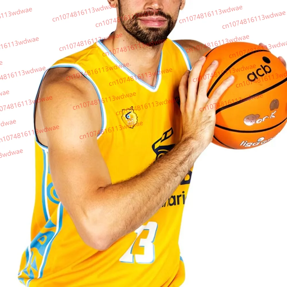 اسبانيا كرة السلة الدوري 26 جيرسي الرجال سترة رياضية غران كاناريا كرة السلة جيرسي كيت برايان أنغولا-روداس 24 سترة طفل جيرسي كيت