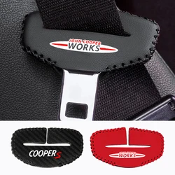 2pcs Car Safety Seatbelt Buckle Anti-scratch Belt Buckle Protective Cover John Cooper Works for Mini Cooper S R50 R52 R53 R55