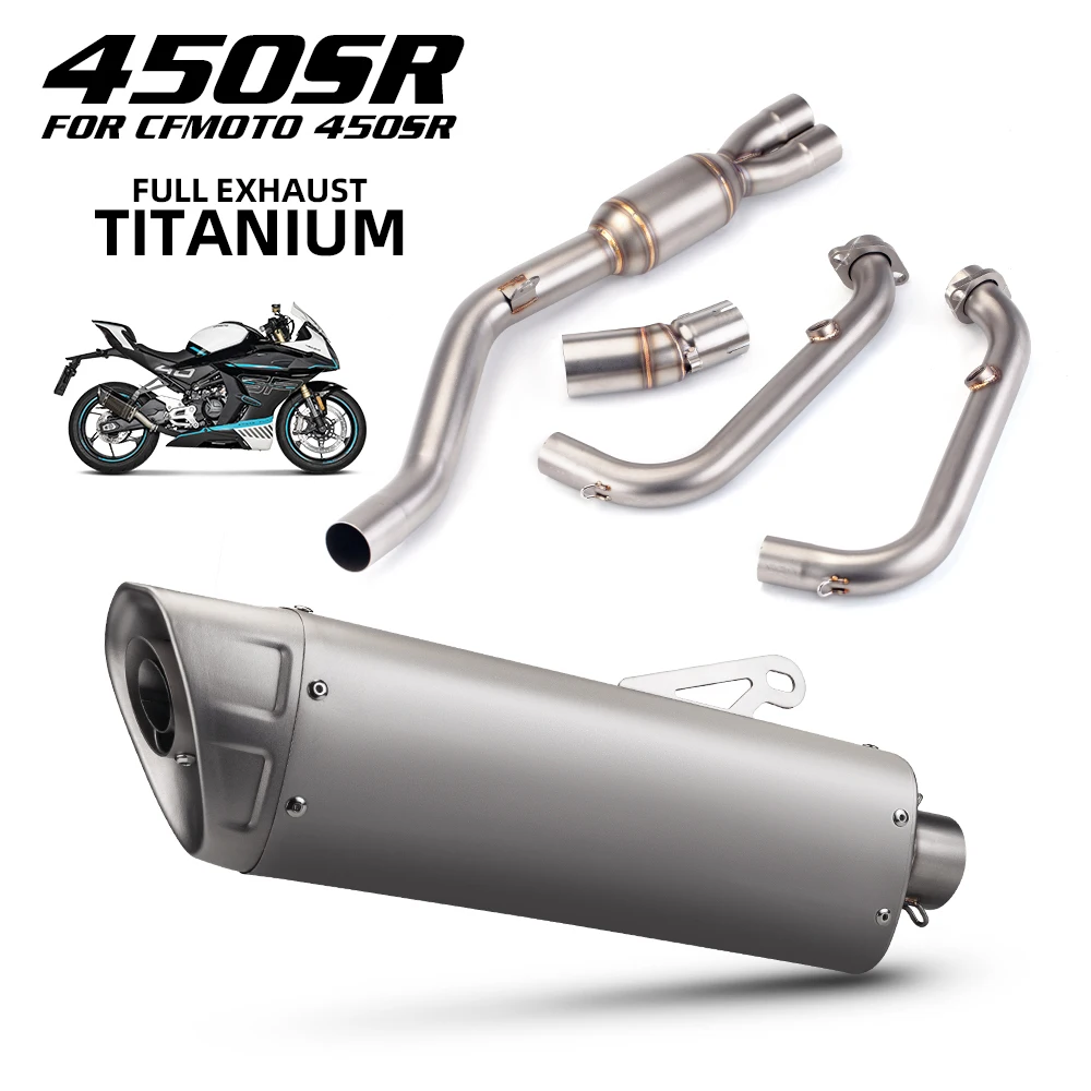 Motorcycle Full Exhaust System Kit Escape Manifold M12 Muffler with DBkiller For CFMOTO 450SR 450SS 450NK 450 SR/SS/NK 2022-2026