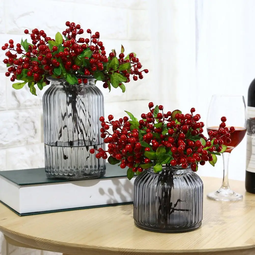 Lifelike Artificial Plant Faux Berry Fake Branch Simulation Blueberry Home Hotel Cafe Decor Prop Home Decoration