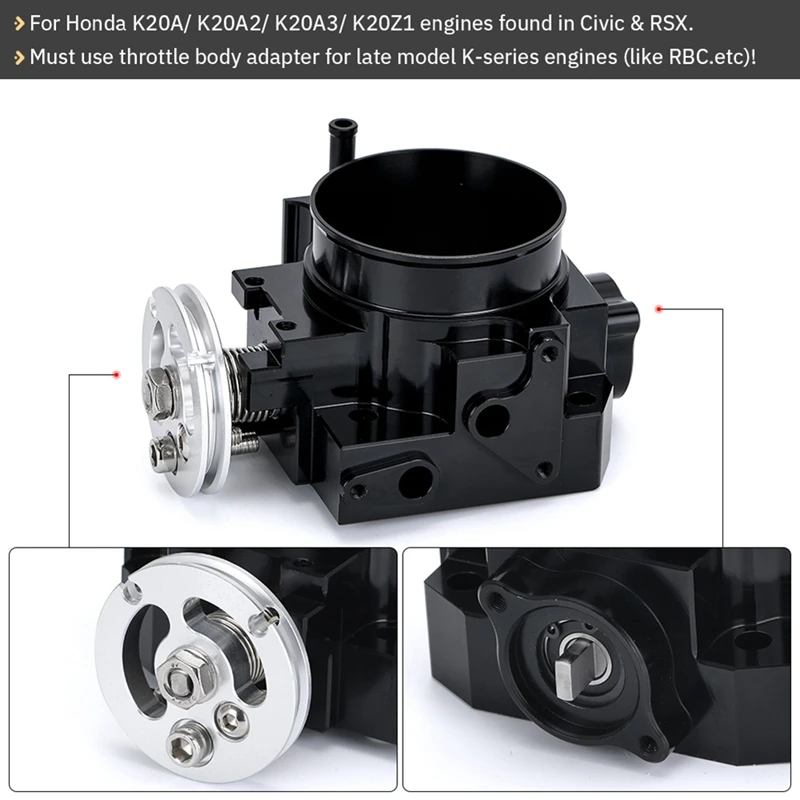 Car 70MM Intake Throttle Body For Honda K-Series /K20/Civic/EP3/Type R/Integra DC5 Intake Manifold Performanc