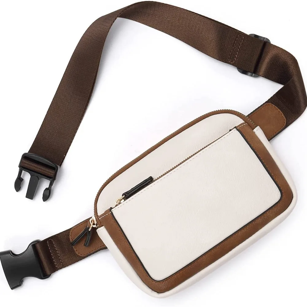 

Korean Style Women's Fanny Pack Adjustable Strap PU Leather Women Waist Bag Card Pocket Clutch Bag Women Belt Bag Outdoor