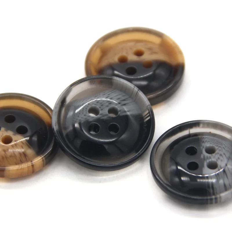 30mm Black Large Resin Horn Buttons For Clothes Men Suit Jacket Coat Blouse Decorative DIY Crafts Sewing Accessories Wholesale