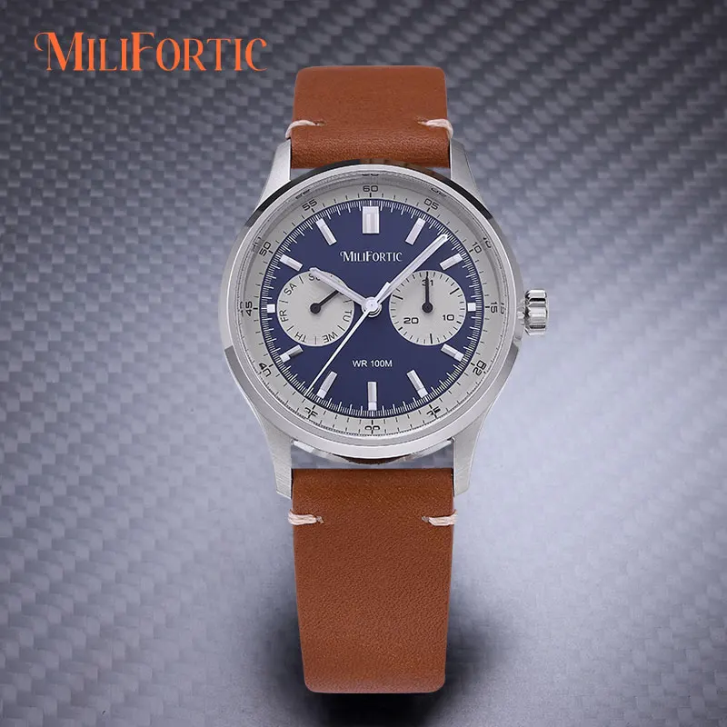 

Часы Milifortic Dress R078 38 мм Кварцевые Ретро Американские Классические VH64 Развертки Второй Даты День Функция 100M Водонепроницаемые Часы