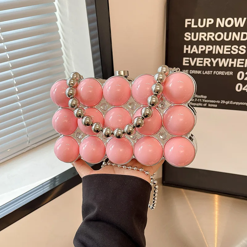 

Evening Clutch Bags for Women 2025 Trend Acrylic Fashion Handbag Small Square Crossbody Phone Purse Luxury Party Shoulder Bag