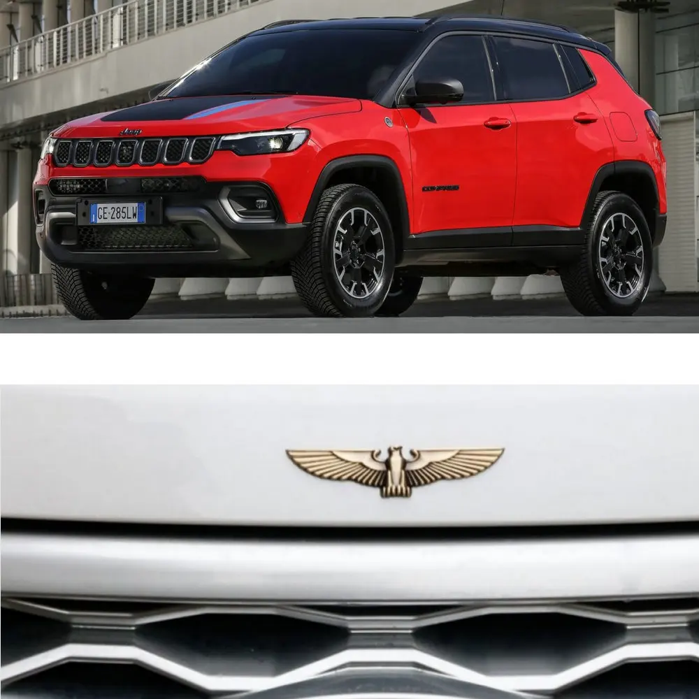 

3D Eagle Head Metal Car Sticker Emblem for jeep Wrangler 4xe Gladiator Avenger Grand Wagoneer Wagoneer