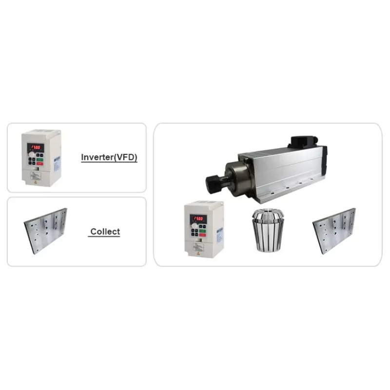 High Precision High Perform Square Spindle Motor Air Cooling 13.5kw 380V 18000rpm Spindle Motor For Drilling Wood