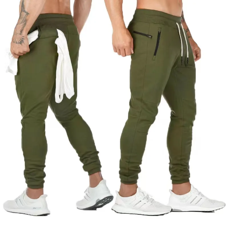 Pantalones deportivos para correr para hombre, chándal de algodón, ajustados, para culturismo, Nn21