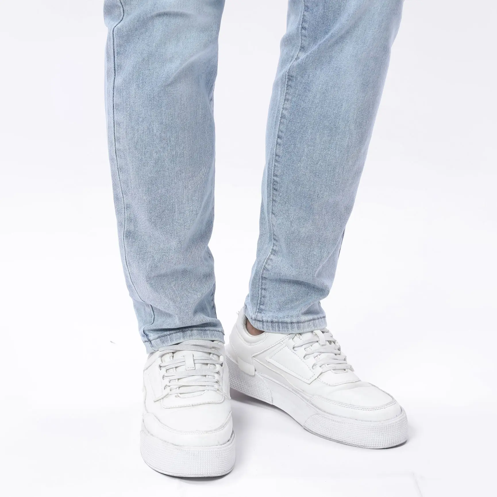 New Men's Four Seasons Jeans Elastic Denim Pants Look Slim and Slim Men's Jeans