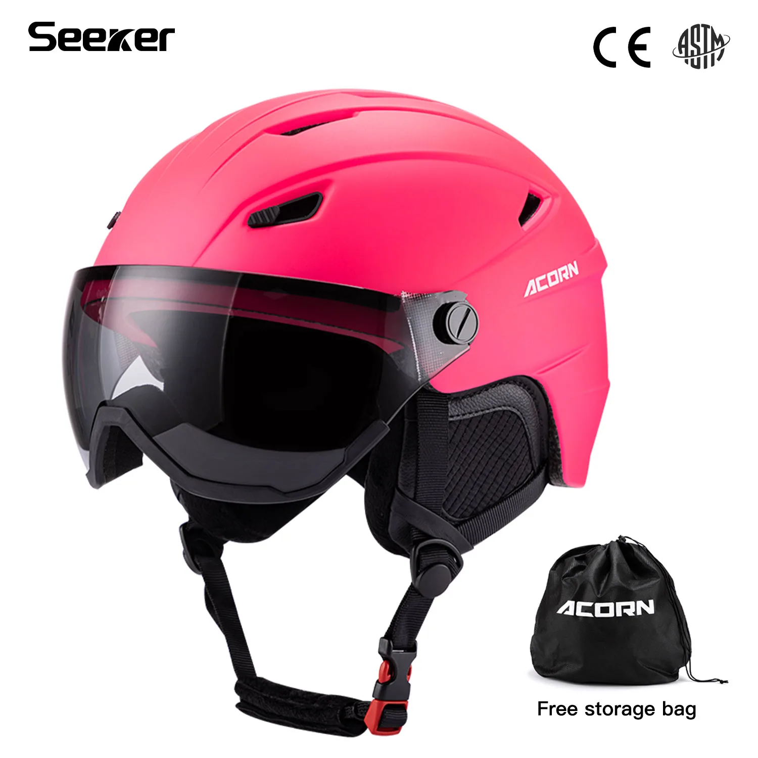 SEEKER casque de ski professionnel ultra-léger hommes et femmes simple double planche coupe-vent chaud collision ski équipement de protection sécurité