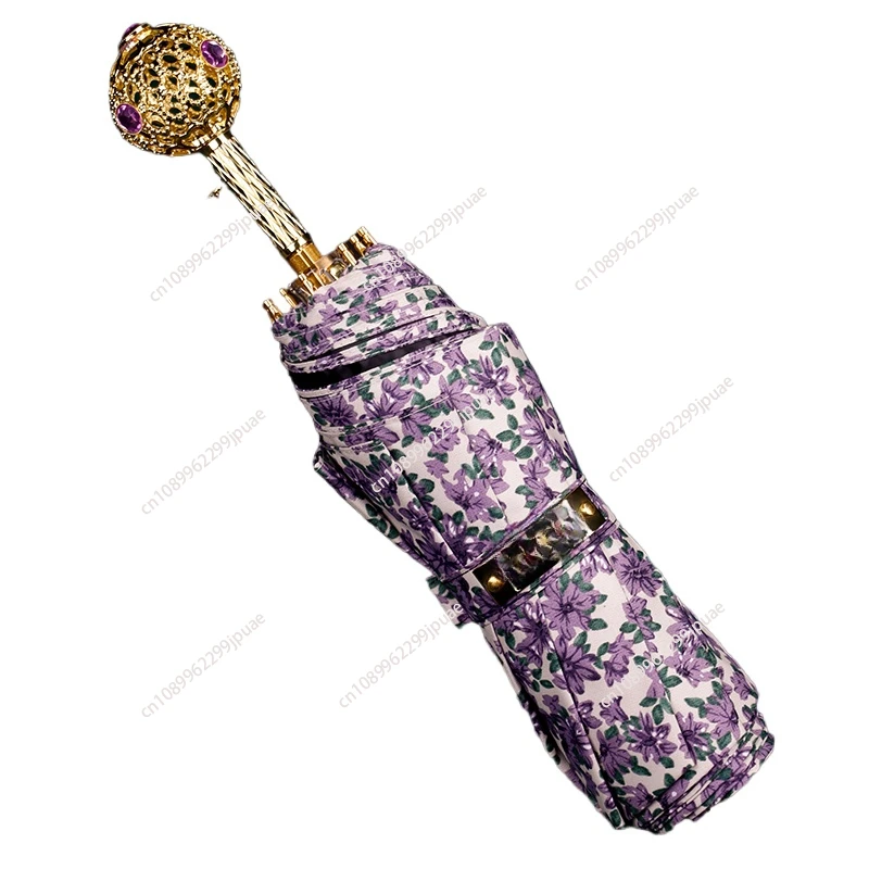 

Трехкратный двухслойный зонт от дождя или блеска, зонт от солнца, женский солнцезащитный крем, складной зонт с защитой от ультрафиолета