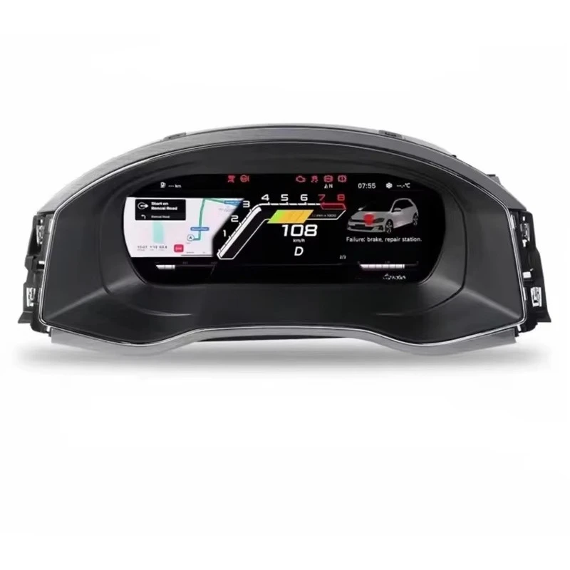 مجموعة أدوات قمرة القيادة الرقمية الافتراضية مقاس 10.25 بوصة لسيارة VW Volkswagn Passat 2011-2015 LCD عداد السرعة مجموعة لوحة القيادة الرقمية