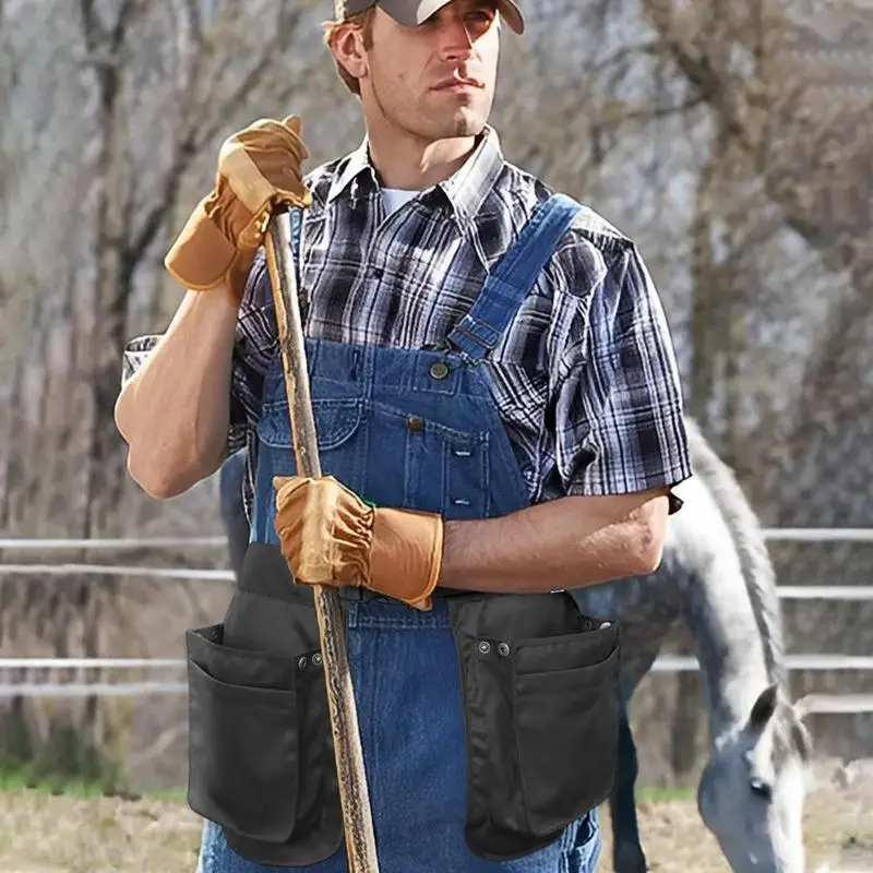 Cinturón de herramientas de cintura ajustable Unisex, bolsa de tela de construcción duradera, delantal de trabajo para correr, trotar y caminar con