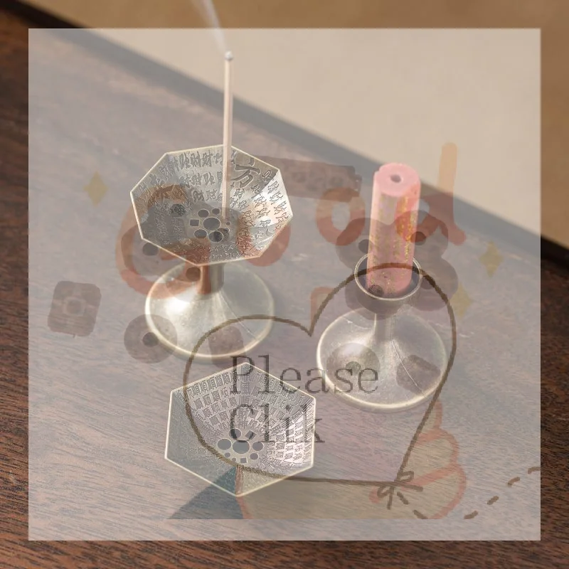 【HG】Split-type Alloy Incense Holder High-footed 9-Holes Sandalwood Incense Burner Stable Aromatherapy Stove Home Decoration