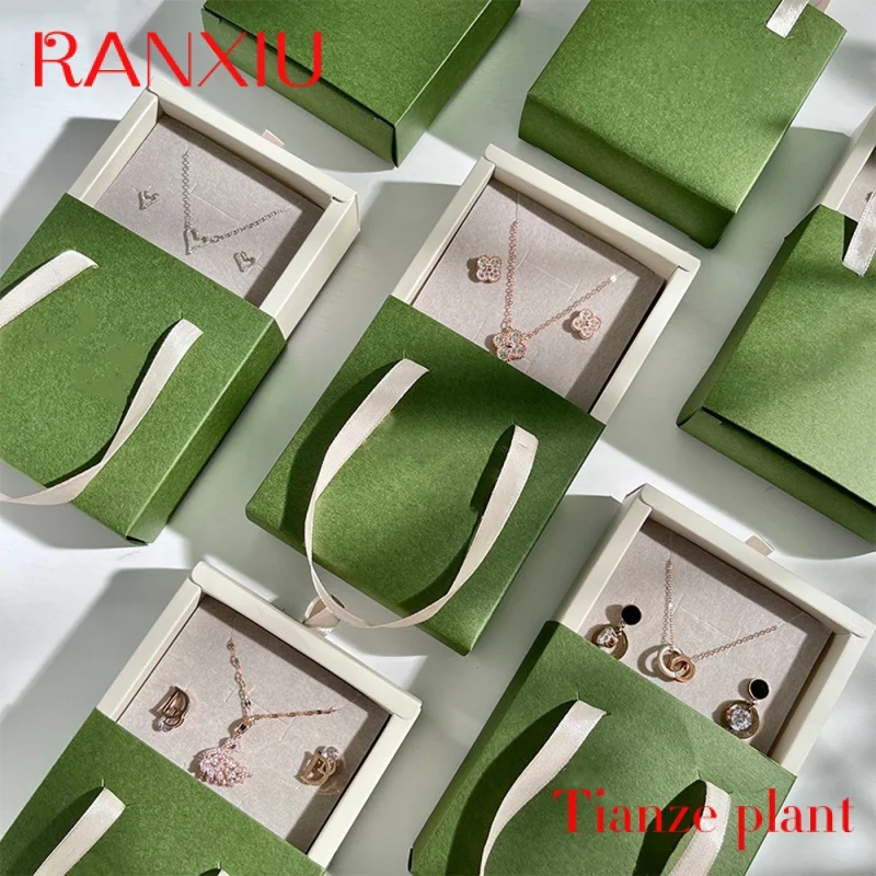 Custom Paper Custom jewelry  Drawer box packaging sliding accessories box jewelry  earring packaging small luxury boxes for brac