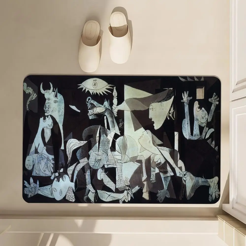 

A-Art Pablo Picasso Floor Mat Soft Diatom Bathroom Absorbent Floor Mat, Toilet Of The Bathroom, Household Floor Mat, Door Mat Ca