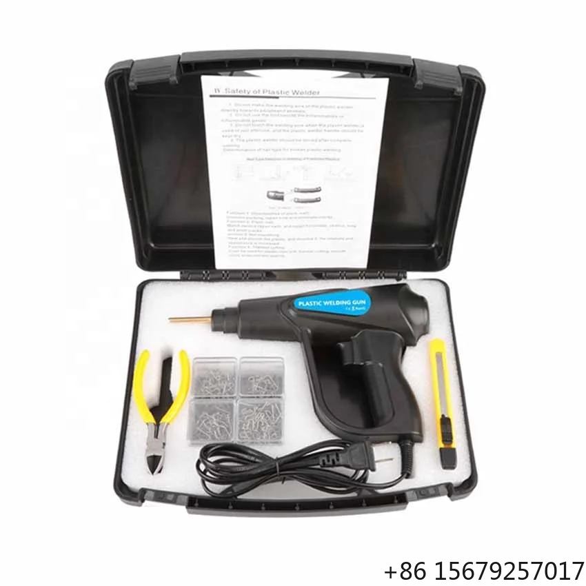 Hot Stapler Portable PVC Hand ABS Plastic Car Bumper Repair Heat Pipe Welding Heat Gun Glue Machine Kit for Sealing