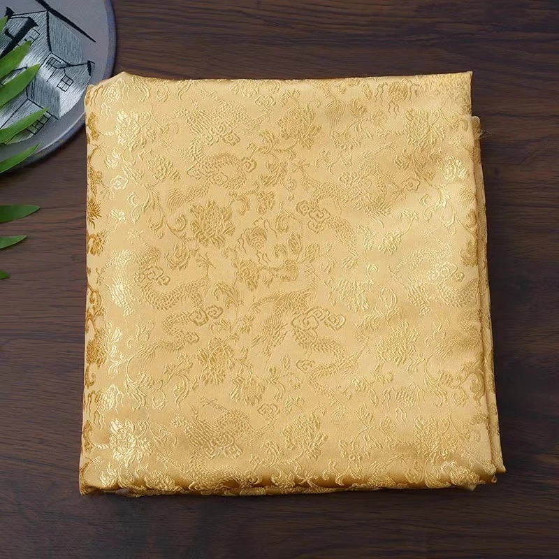 

Тканая атласная жаккардовая ткань с узором дракона для китайского стиля, ретро-куртка Hanfu, ткань для крепления подушки, ткань для шитья своими руками