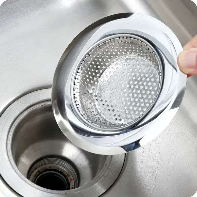 1PC Stainless Steel Sink Mesh Strainer Filter Kitchen Sink Filter Bathroom Sink Strainer Drain Hole Filter Anti Clog Accessory