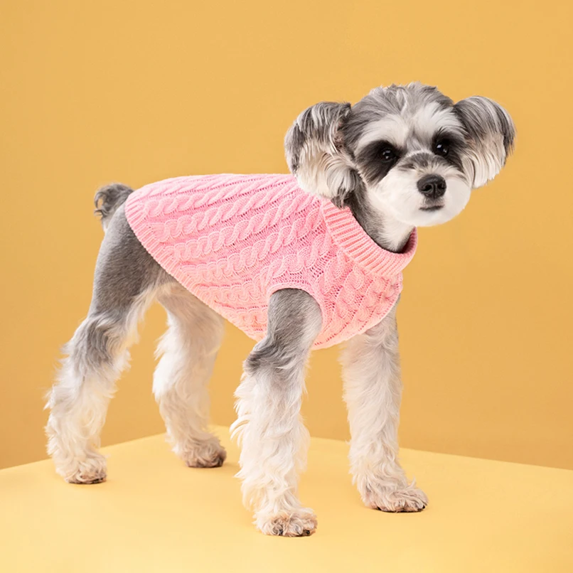 Pet Clothing Winter Warm Sweaters for Small Medium Dogs Turtleneck Knitted Puppy Cat Sweater Vest Chihuahua Yorkie Coat Jacket