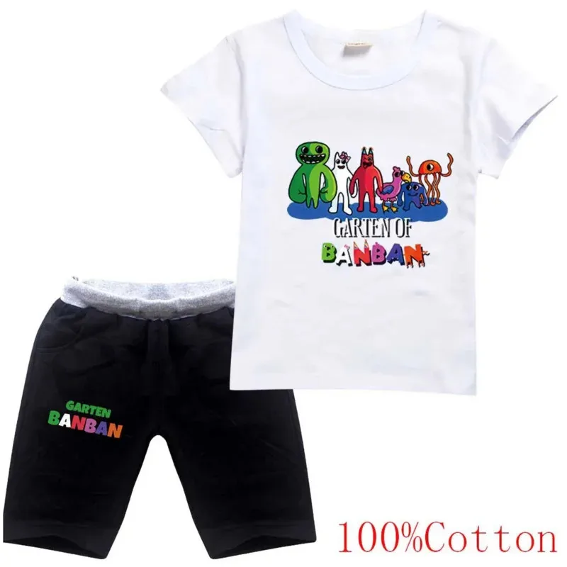 Garden of Banban Girls Boys Clothes Set Summer Kids Tshirt Pants Casual Sport Suits 2pcs Garten Banban Outfits Children's Cloth view 6