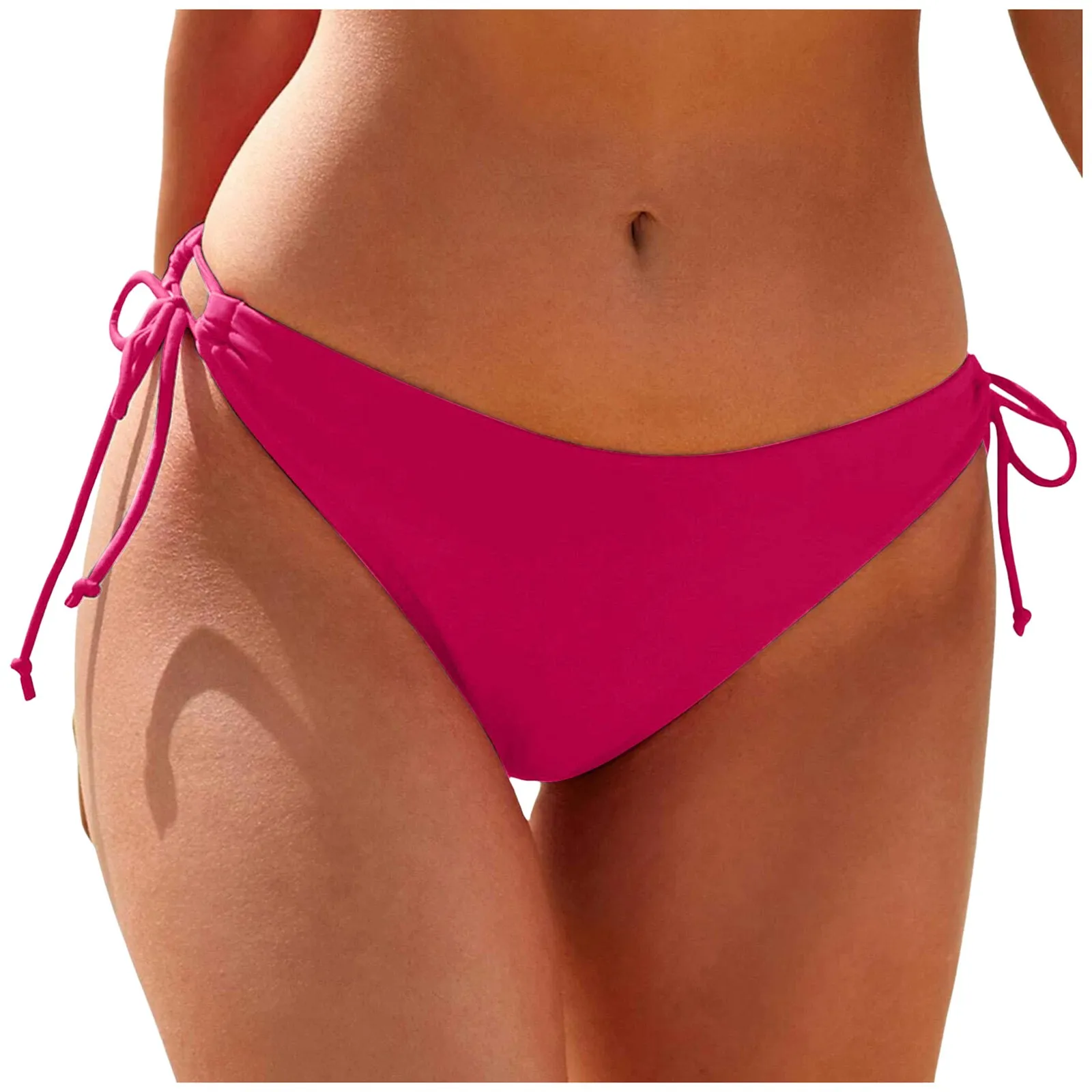 

Women Summer Bikinis High Waist Bottoms Swim Briefs Low Waits Solid Color Beach Shorts Ruched Bottom High Cut Swimwear Women