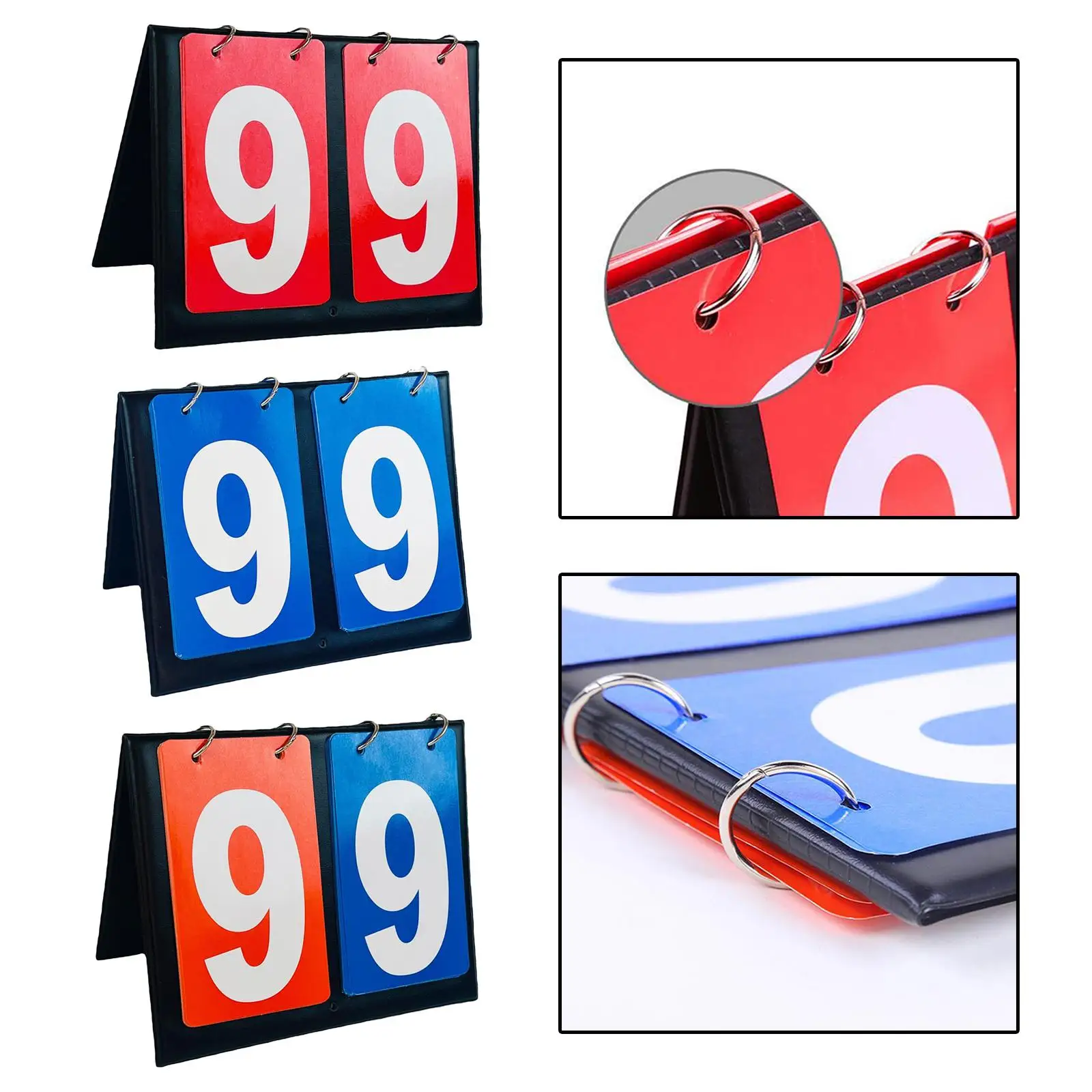 Multifunctional Table Top Scoreboard, Detachable Flips up 2 digits Score Keeper for Basketball Games Badminton Indoor Sports