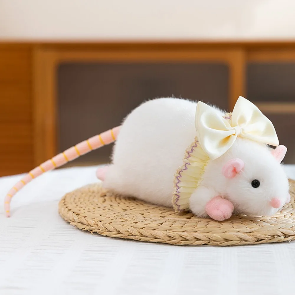 

Cute Plush Mouse Doll Floral Dress Cartoon Flower Branch Rat Doll Soft Bow Mouse Toy Kids Gift Birthday