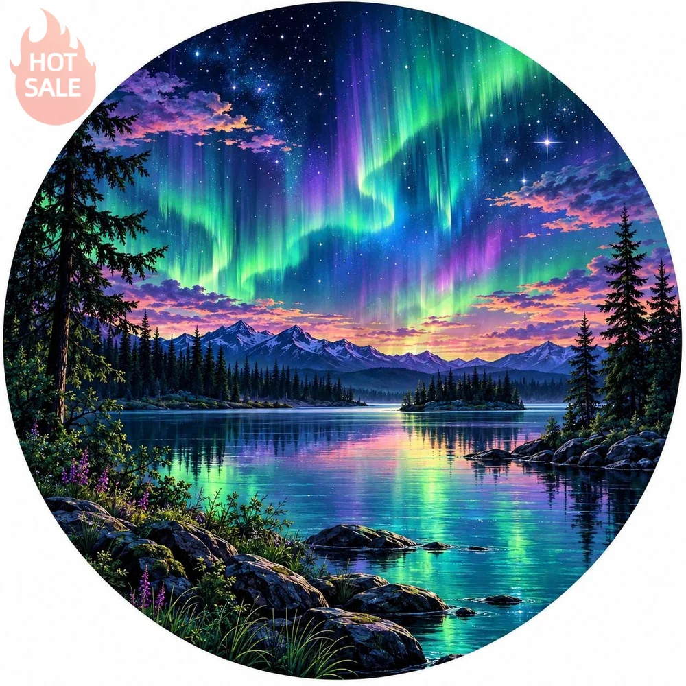 Mystical Aurora Borealis Northern Lights Stylish PVC Decal For Car Body Waterproof UV Protection Sticker Personalized Decor