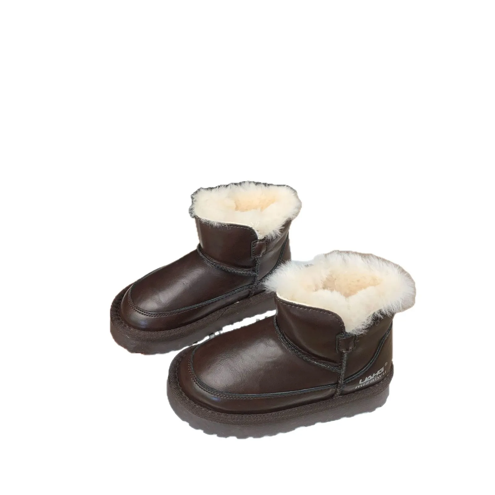 

Детские зимние ботинки. Новые зимние детские утолщенные теплые кожаные ботинки для мальчиков и девочек, универсальные нескользящие ботильоны для маленьких студентов