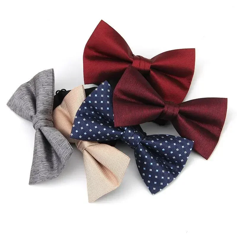 Men's best man groom red suit Bow Tie Shirt male casual flower core bow tie British high-end bow tie female