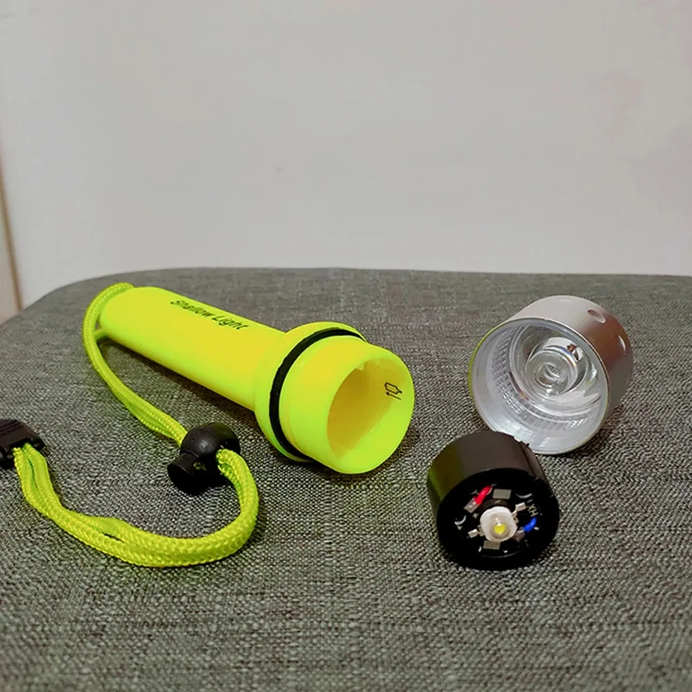 Magnetic Control Diving Lamp Waterproof Hole Diving LED Magnetic Flashlight Powerful Mini Portable Underwater Flashlight