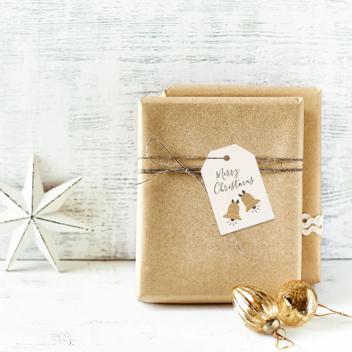 

100 Pcs Christmas Bookmark Card Cardstock Bookmarks Present Tags Labels for Gifts