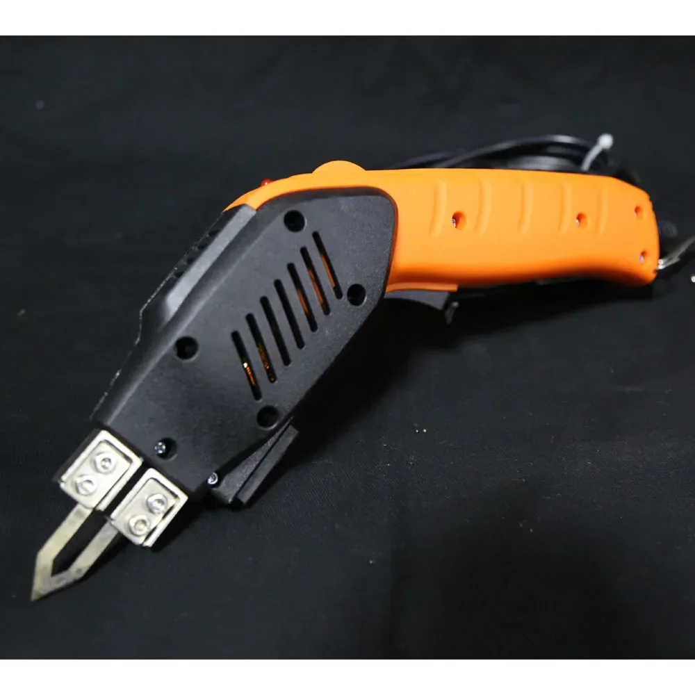 Cuchillo calefactor eléctrico refrigerado por aire, tela, correas de fibra química, cuchillo de fusión en caliente, hoja de limpieza de vidrio laminado